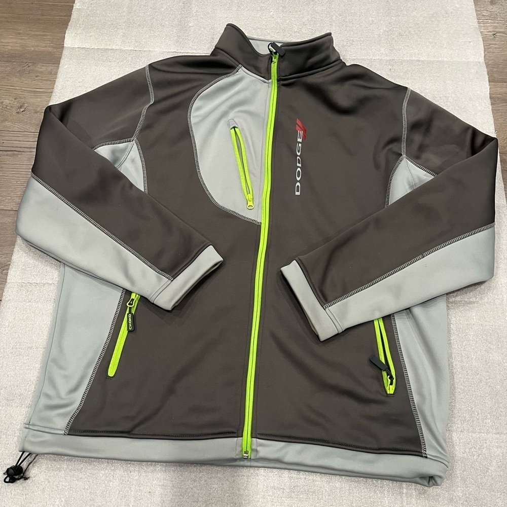 [XL]Choko Dodge Black and Gray Performance Jacket with Neon Accents